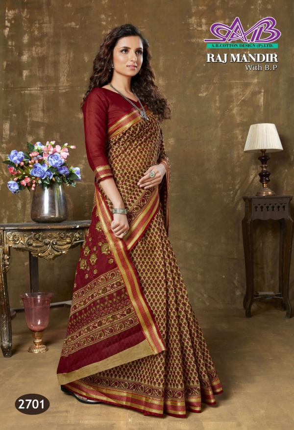 AB Raj Mandir Cotton exclusive Designer Saree collection